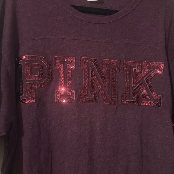 Victoria’s Secret Pink Women’s Maroon Sequin Top Size Small - Picture 8 of 8